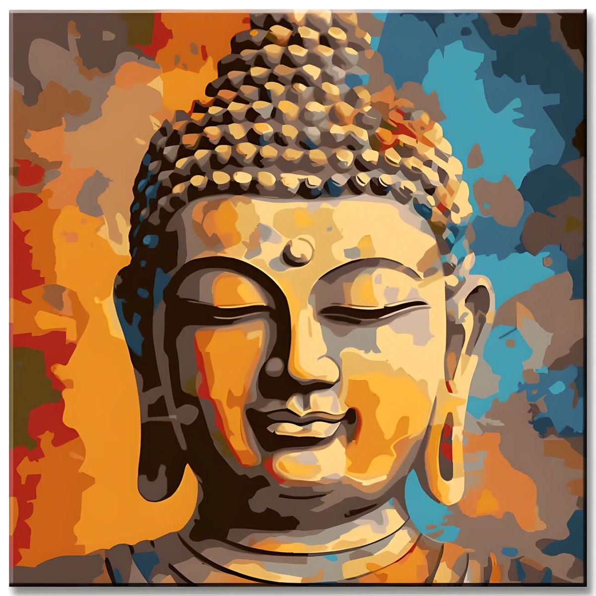 Geheimnisvolles Buddha Porträt - Malen nach Zahlen