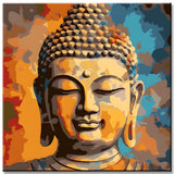 Geheimnisvolles Buddha Porträt - Malen nach Zahlen