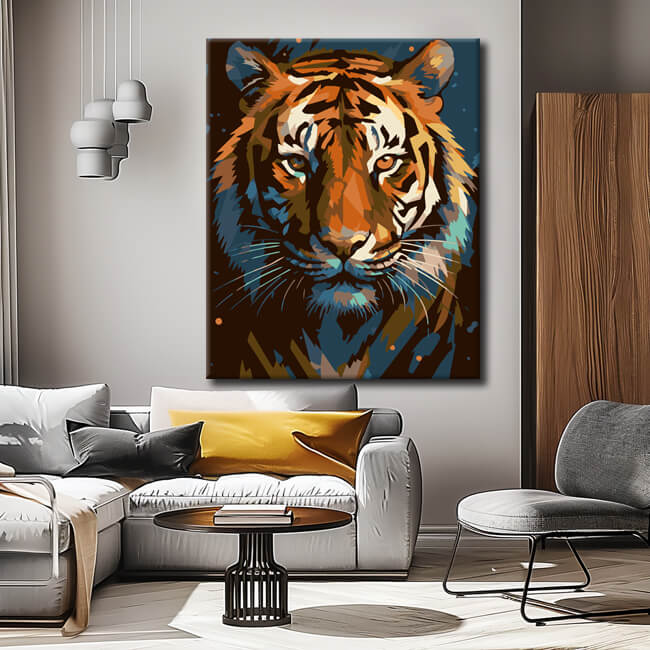 Malen nach Zahlen Tiger Gemälde Malerei