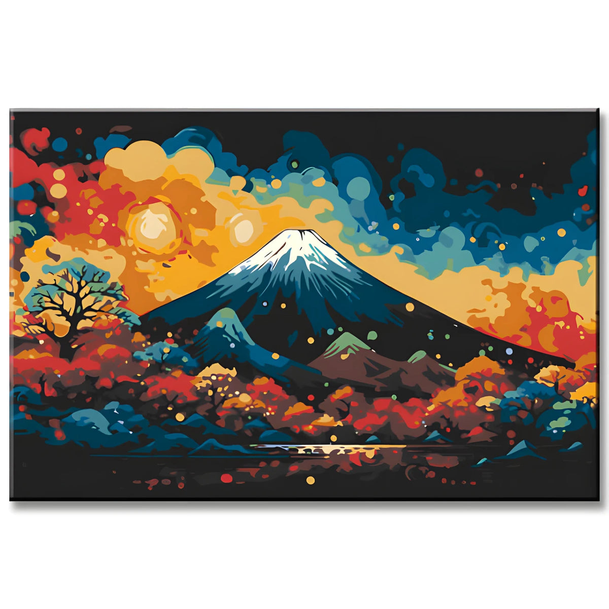 Mount Fuji Japan mit Sonnenuntergang Malen nach Zahlen