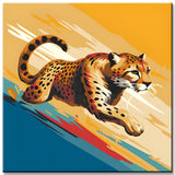 Gepard im Sprint - Malen nach Zahlen
