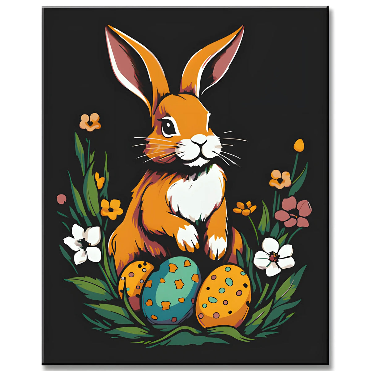 Osterhase Eier - Malen nach Zahlen