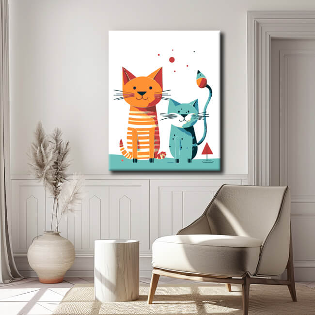 Malen nach Zahlen WandKunst Katzen