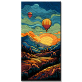 Malen nach Zahlen Kunst Heißluftballons im Van Gogh Stil