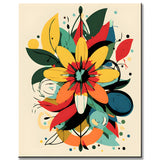 Malen nach Zahlen Moderne BlumenKunst Illustration