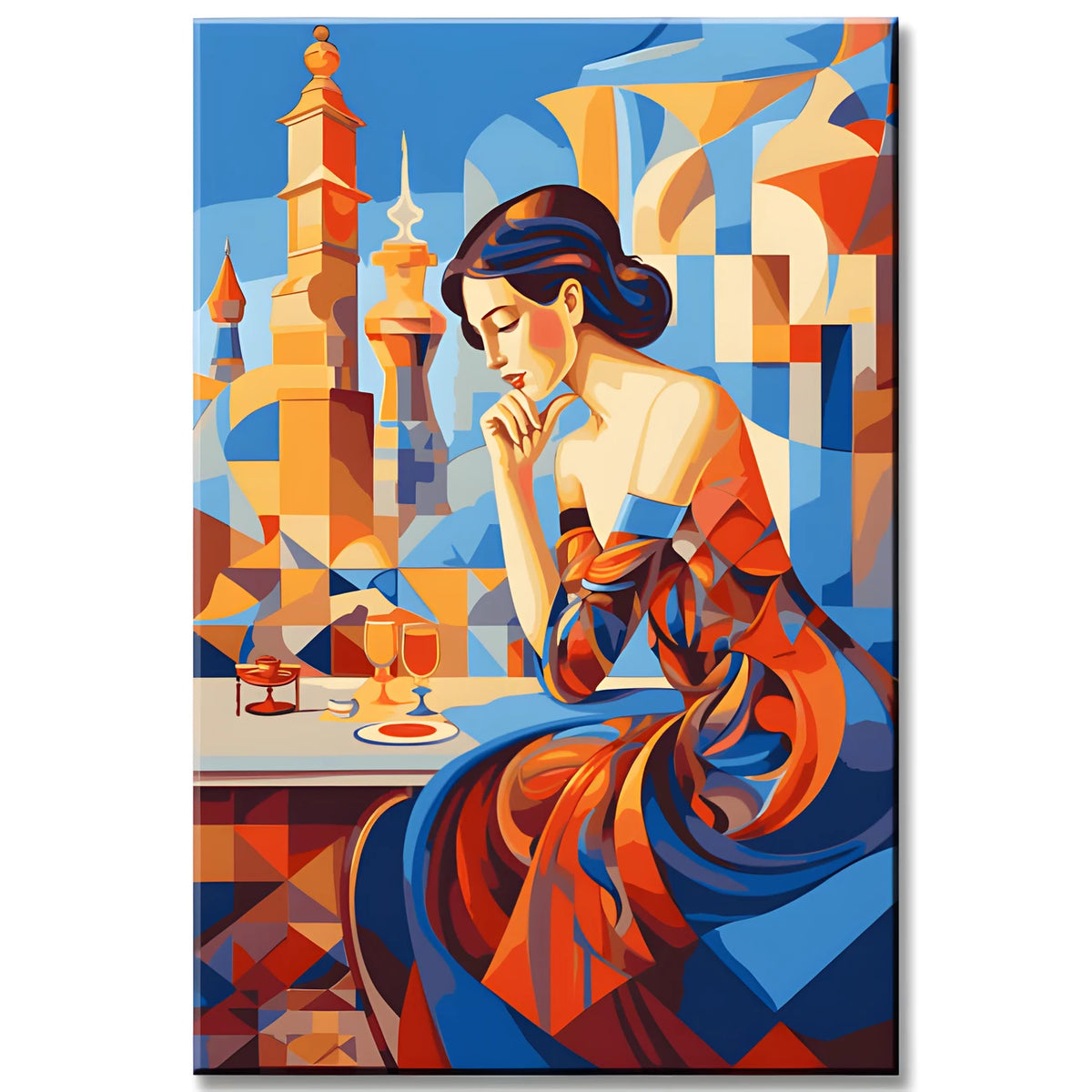 Malen nach Zahlen Kunst Elegante Schönheit im Kurasov Stil II