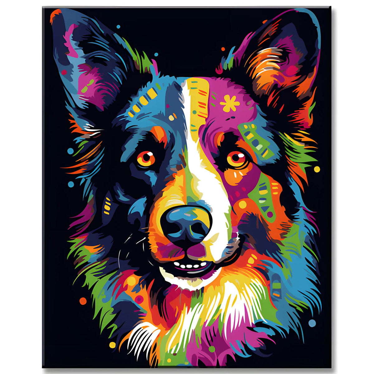 Malen nach Zahlen Tierkunst Malerei Border Collie