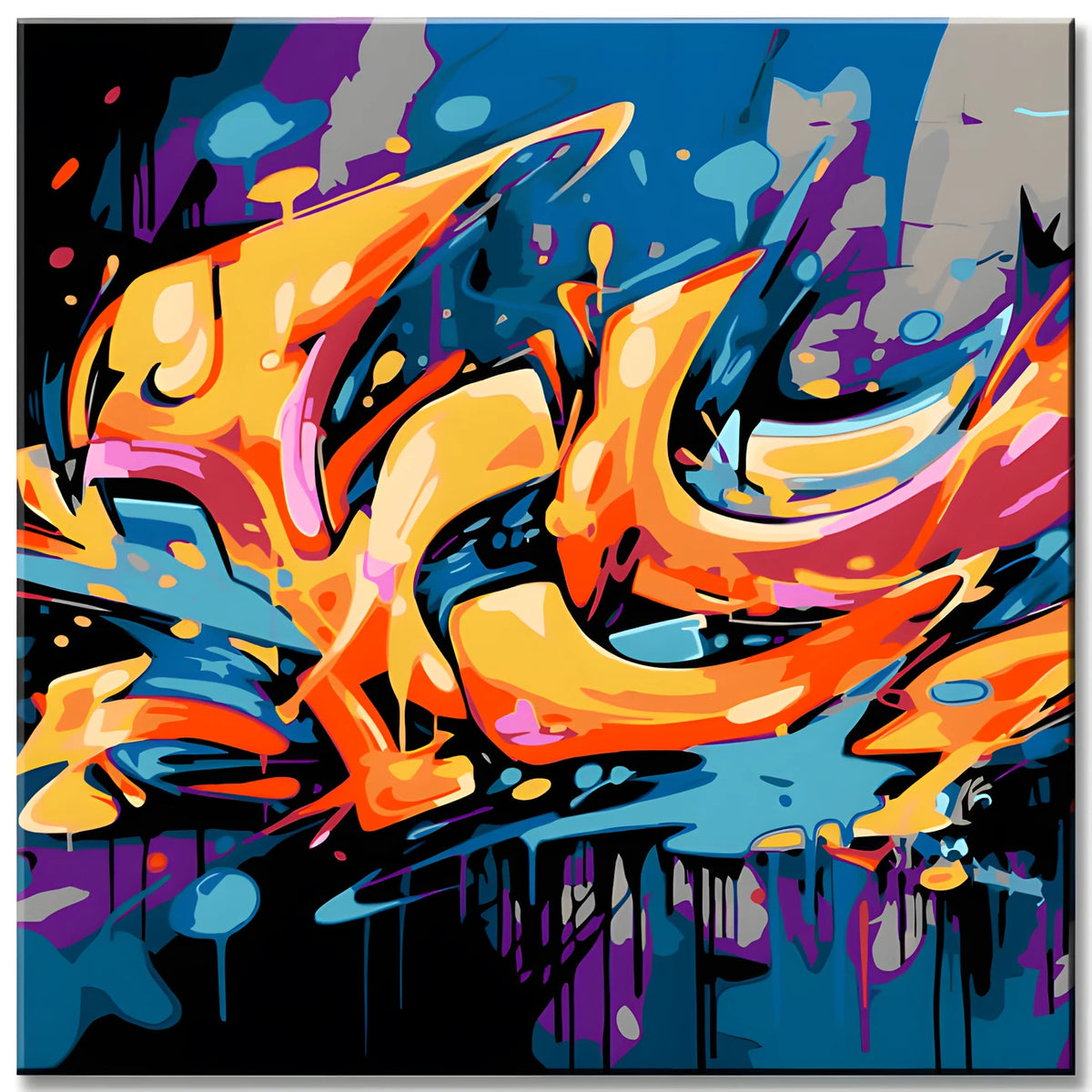 Freie Graffiti Kunst I - Malen nach Zahlen