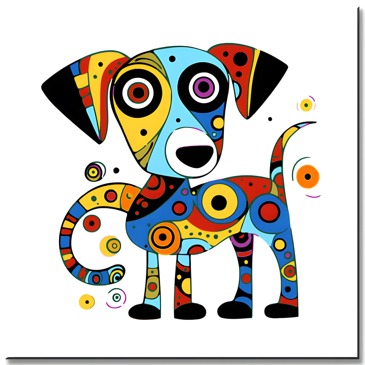 Jack Russell im Miró-Stil - Malen nach Zahlen