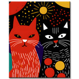 Katzenpaar - Malen nach Zahlen Tierkunst