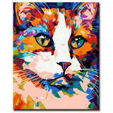Ragdoll-Katze in Picasso-Stil Malen nach Zahlen