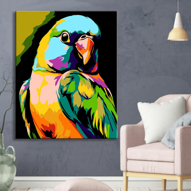 Malen nach Zahlen Lovebird - exklusives Malset für Erwachsene