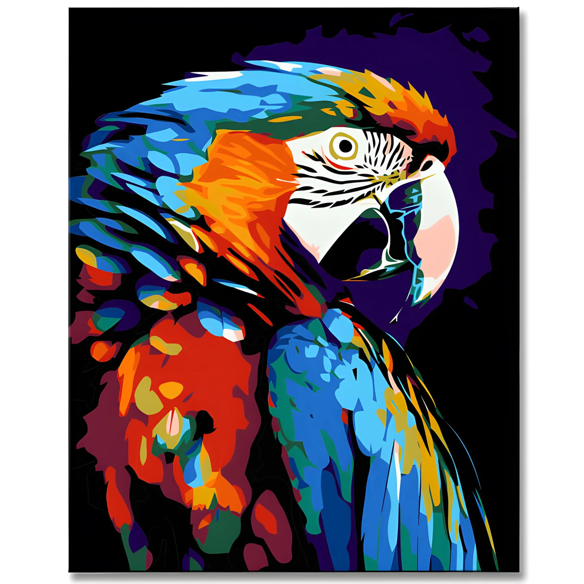 Macaw Vogel Malen nach Zahlen - mit Pinsel und Farben
