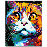 Malen nach Zahlen Scottish Fold Katze im Stil von Picasso