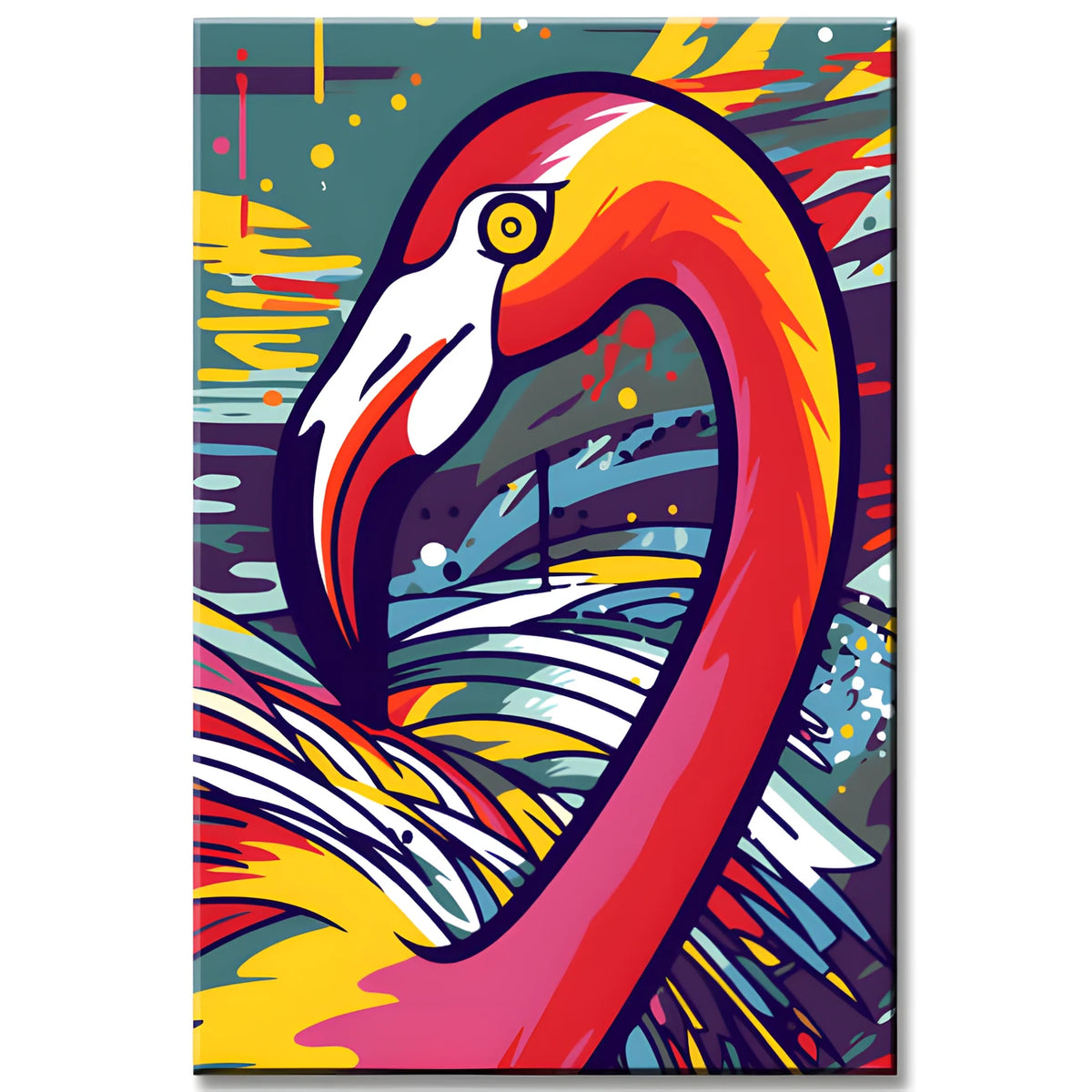 Flamingo Malen nach Zahlen Tierkunst