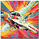 LeinwandKunst im Pop-Art-Stil  Lebendige Speed Darstellungen als Bilderwand, 4-teilig