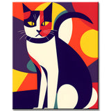 Kunstvolle Kalikokatze - Malen nach Zahlen