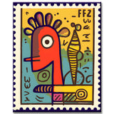 Post Briefmarke - Malen nach Zahlen
