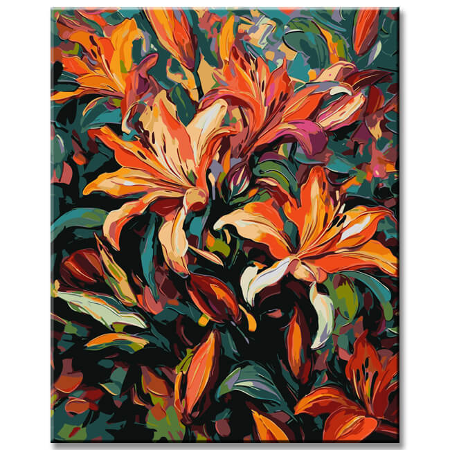 Lilium Candidum Painting by Numbers