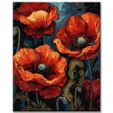 Mohn Blumenpracht: Malen nach Zahlen