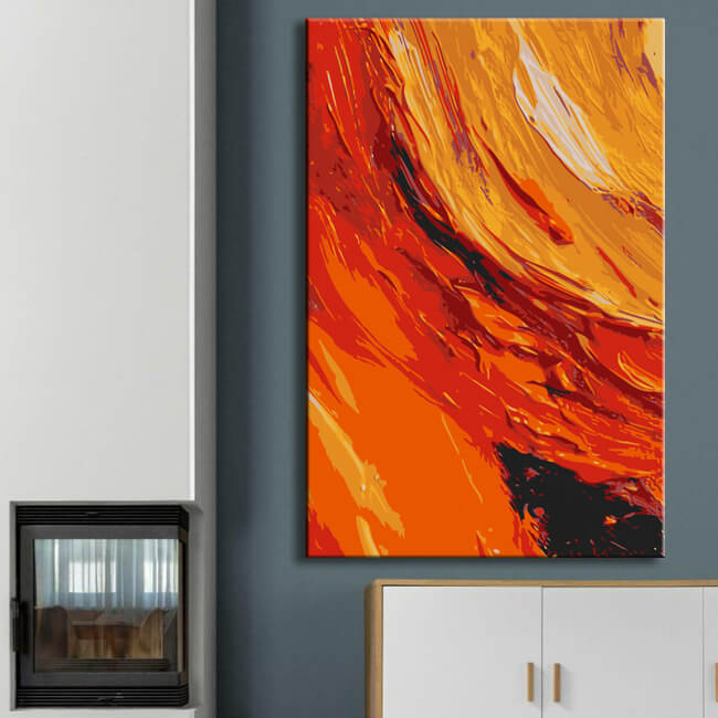 Malen nach Zahlen: Lebendige Textur in Spachteltechnik