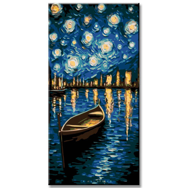 LeinwandKunst mit Van Gogh inspirierten Motiven  Faszinierende GaleriewandBilder - 4-teilig