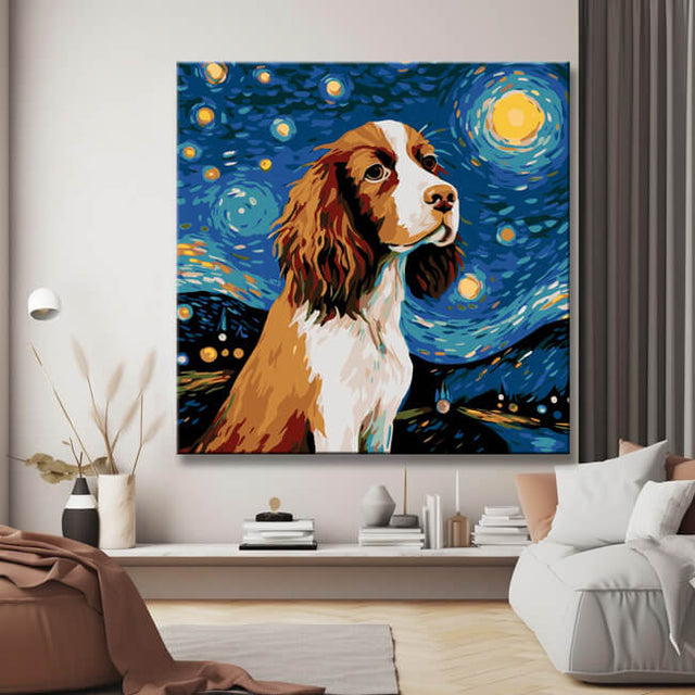 Malen Nach Zahlen Leinwand – Gelber Labrador Hund, DIY Wandbild Für Kinder & Wohnkultur