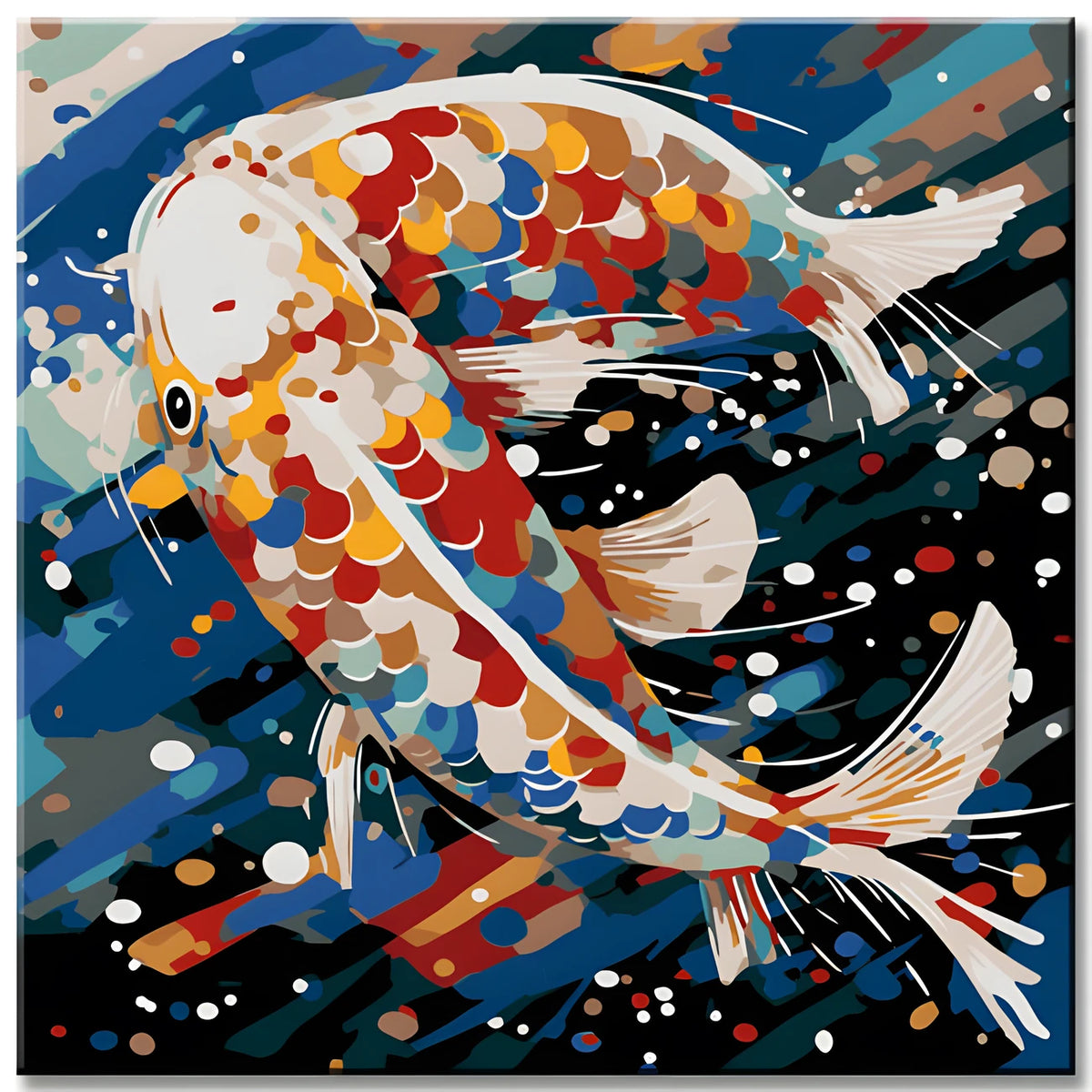 Koi Fische spielen - Malen nach Zahlen