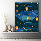 Laternenlichter - Malen nach Zahlen