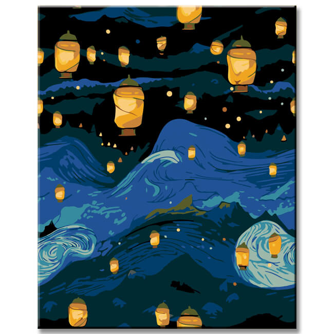 Nachtzauber AltStadt - Malen nach Zahlen