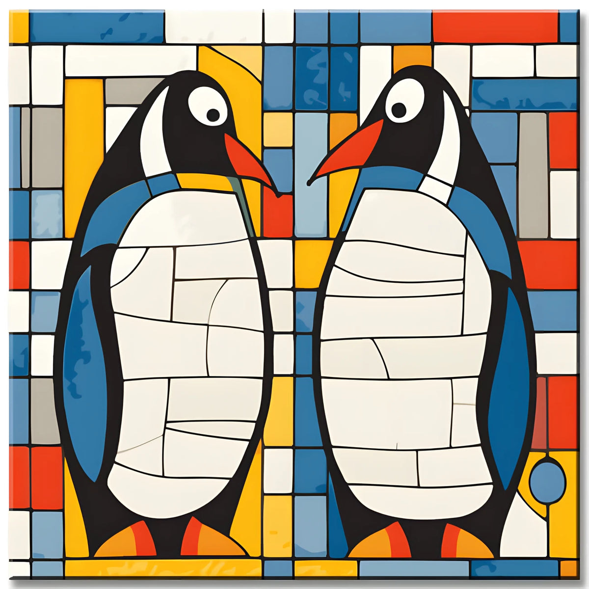 Pinguine Mosaik Malen nach Zahlen