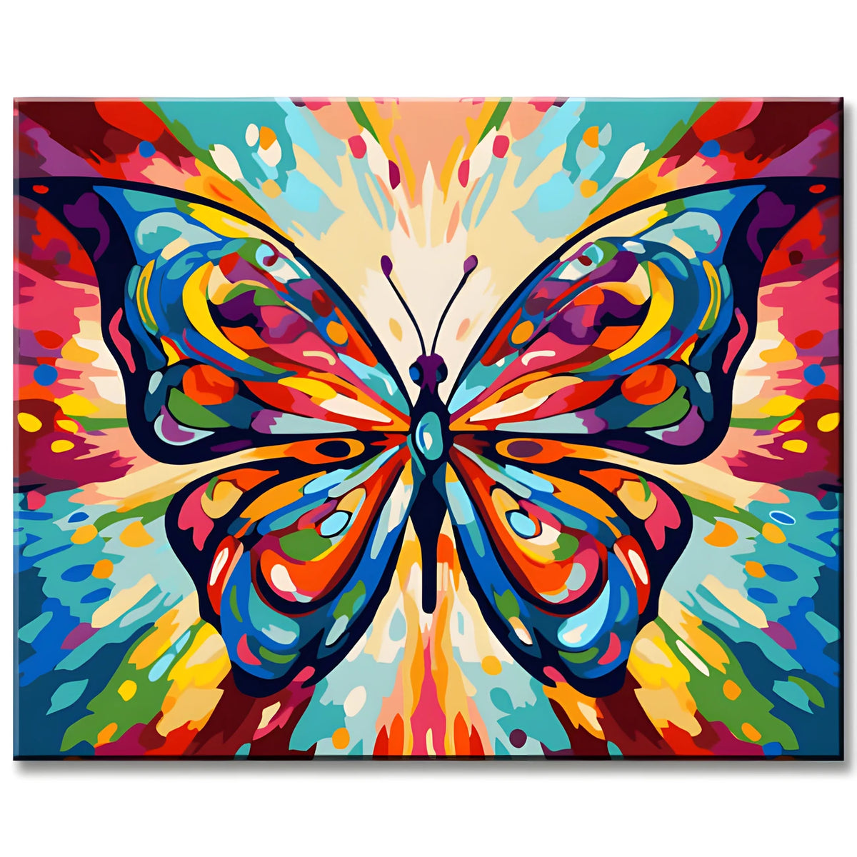 Schmetterling Farbenporträt Malen nach Zahlen
