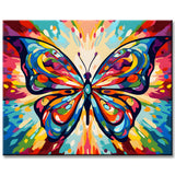 Schmetterling Farbenporträt Malen nach Zahlen