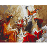 Painting by numbers women at the table