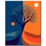 Malen nach Zahlen Bilder Baum Abstrakt