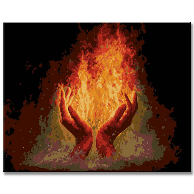 Malen nach Zahlen Flammenband