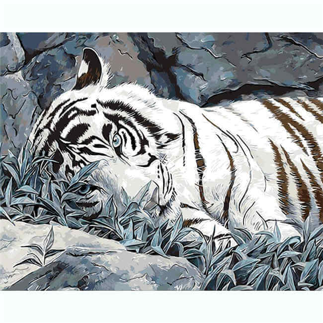 Malen nach Zahlen Tiere schneetiger