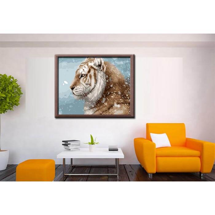 Malen nach Zahlen Bilder Tiger Tiere