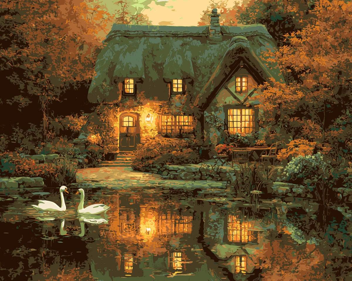 Malen nach Zahlen Waldhaus