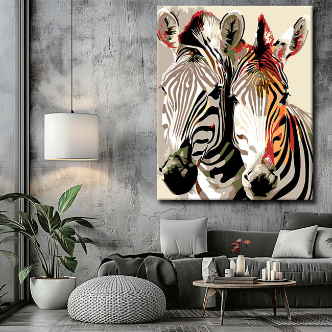 Paint by numbers zebra