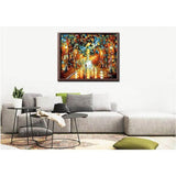 Malen nach Zahlen Bilder Allee im Regen