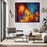 Malen nach Zahlen Bilder Allee im Regen