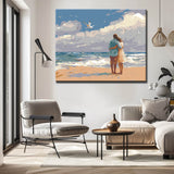 Malen nach Zahlen Menschen Paar am Strand