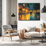 Malen nach Zahlen Regentag in der Stadt