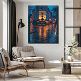 Malen nach Zahlen Bilder Kopfsteinpflaster im Regen