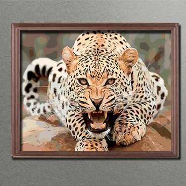 Malen nach Zahlen Tiere leopard