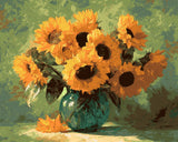 Malen nach Zahlen Sonnenblumenstrauß