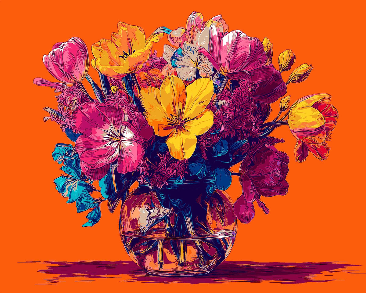 Malen nach Zahlen Freesien