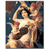 Malen nach Zahlen Bilder maria mit engeln