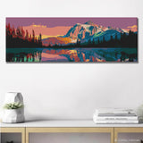 Malen nach Zahlen Bergsee Spiegelung